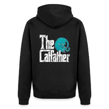 Cat Dad The Catfather Crazy Cat Father Kitty Daddy - Veste à capuche bio Premium Unisexe - noir - Dos - Nico (187cm)