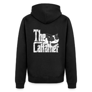 Cat Dad The Catfather Crazy Cat Father Kitty Daddy - Veste à capuche bio Premium Unisexe - noir - Dos - Nico (187cm)