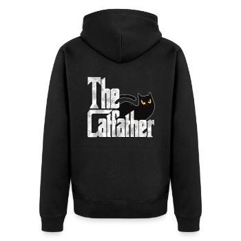 Cat Dad The Catfather Crazy Cat Father Kitty Daddy - Veste à capuche bio Premium Unisexe - noir - Dos - Nico (187cm)