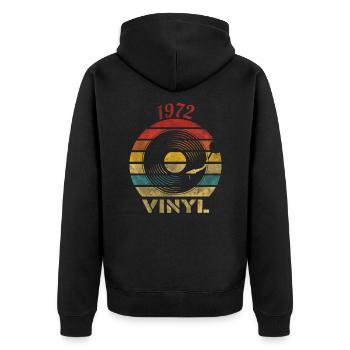 1972 Vinyle Rétro Vintage Music - Veste à capuche bio Premium Unisexe - noir - Dos - Nico (187cm)