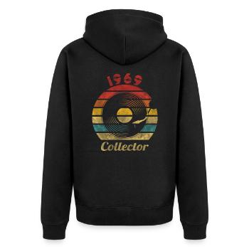 1969 Vinyle Rétro Vintage Music - Veste à capuche bio Premium Unisexe - noir - Dos - Nico (187cm)