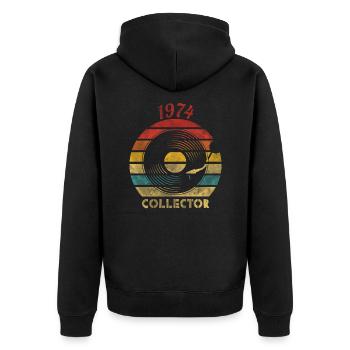 1974 Vinyle Rétro Vintage Music - Veste à capuche bio Premium Unisexe - noir - Dos - Nico (187cm)