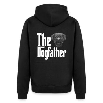 French Mastiff Dog Dad Dogfather Dogs Daddy Father - Unisex Premium Bio Zip Hoodie - Schwarz - Hinten - Nico (187cm)
