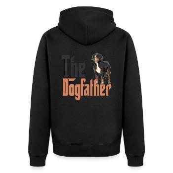 Chien de montagne suisse Papa Dogfather Chiens Papa Fa - Veste à capuche bio Premium Unisexe - noir - Dos - Nico (187cm)