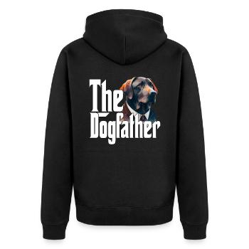 Labrador Retriever Dog Dad Dogfather Dogs Daddy Fa - Unisex Premium Organic Zip Hoodie - black - Back - Nico (187cm)