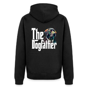 Labrador Retriever Dog Dad Dogfather Dogs Daddy Fa - Unisex Premium Organic Zip Hoodie - black - Back - Nico (187cm)