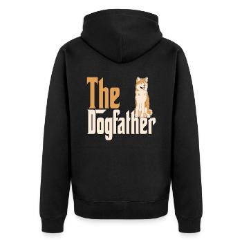 Akita Chien Papa Dogpère Chiens Papa Père Rottie - Veste à capuche bio Premium Unisexe - noir - Dos - Nico (187cm)