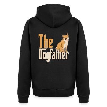 Shiba Inu Chien Papa Chien Père Chiens Papa Père Rott - Veste à capuche bio Premium Unisexe - noir - Dos - Nico (187cm)