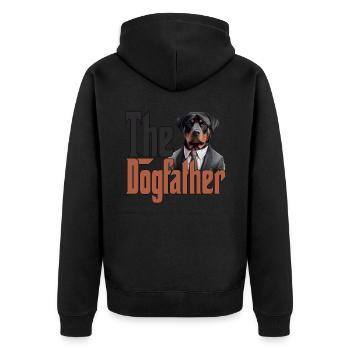 Rottweiler Dog Dad Dogfather Dogs Daddy Father Rot - Unisex Premium Bio Zip Hoodie - Schwarz - Hinten - Nico (187cm)