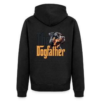 Rottweiler Chien Papa Chien Père Chiens Papa Père Rouge - Veste à capuche bio Premium Unisexe - noir - Dos - Nico (187cm)