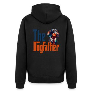 Teckel Chien Papa Dogpère Chiens Papa Père Rott - Veste à capuche bio Premium Unisexe - noir - Dos - Nico (187cm)