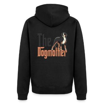 Chien de montagne suisse Maman Chienne Chienne Chiens Maman - Veste à capuche bio Premium Unisexe - noir - Dos - Nico (187cm)