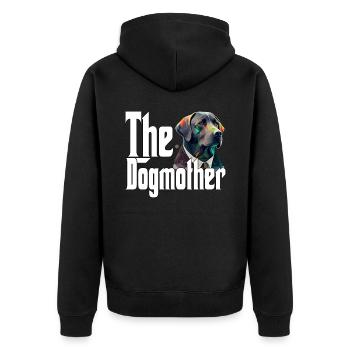 Labrador Retriever Dog Mom Dogmother Dogs Mommy - Unisex Premium Organic Zip Hoodie - black - Back - Nico (187cm)