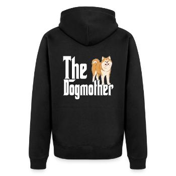 Akita Chien Maman Chienne Chiens Maman - Veste à capuche bio Premium Unisexe - noir - Dos - Nico (187cm)