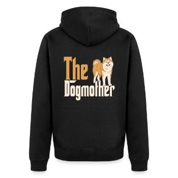 Akita Chien Maman Chienne Chiens Maman - Veste à capuche bio Premium Unisexe - noir - Dos - Nico (187cm)