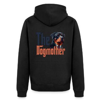 Rottweiler Dog Mom Dogmother Dogs Mommy Rottie - Unisex Premium Bio Zip Hoodie - Schwarz - Hinten - Nico (187cm)