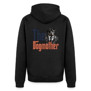 Rottweiler Dog Mom Dogmother Dogs Mommy Rottie - Unisex Premium Bio Zip Hoodie - Schwarz - Hinten - Nico (187cm)