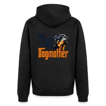 Rottweiler Dog Mom Dogmother Dogs Mommy Rottie - Unisex Premium Bio Zip Hoodie - Schwarz - Hinten - Nico (187cm)