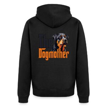 Rottweiler Dog Mom Dogmother Dogs Mommy Rottie - Unisex Premium Bio Zip Hoodie - Schwarz - Hinten - Nico (187cm)