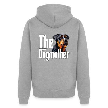 Rottweiler Chien Maman Chienne Chiens Maman Rottie - Veste à capuche bio Premium Unisexe - gris chiné - Dos - Nico (187cm)