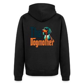 Teckel Chien Maman Chienne Chiens Maman Rottie - Veste à capuche bio Premium Unisexe - noir - Dos - Nico (187cm)