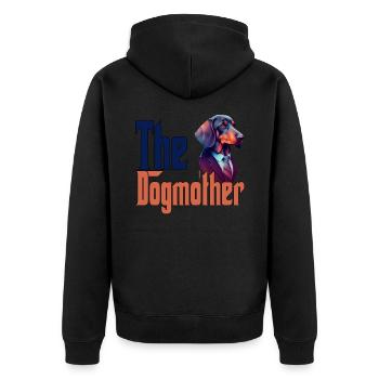 Teckel Chien Maman Chienne Chiens Maman Rottie - Veste à capuche bio Premium Unisexe - noir - Dos - Nico (187cm)