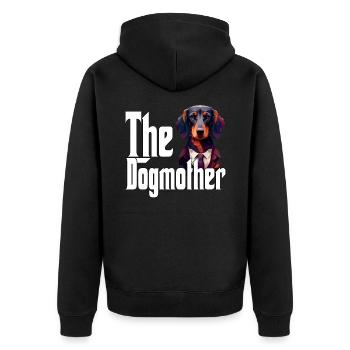 Teckel Chien Maman Chienne Chiens Maman Rottie - Veste à capuche bio Premium Unisexe - noir - Dos - Nico (187cm)