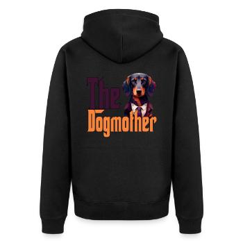 Teckel Chien Maman Chienne Chiens Maman Rottie - Veste à capuche bio Premium Unisexe - noir - Dos - Nico (187cm)