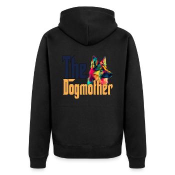 Berger Anglais Maman Dogmère Chiens Maman Rotti - Veste à capuche bio Premium Unisexe - noir - Dos - Nico (187cm)