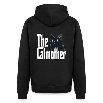Maman chat La mère chat folle Chat Mère Kitty Maman - Veste à capuche bio Premium Unisexe - noir - Dos - Nico (187cm)