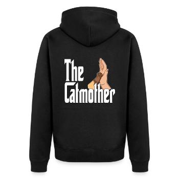 Cat Mom The Catmother Crazy Cat Mother Kitty Mommy - Unisex Premium Organic Zip Hoodie - black - Back - Nico (187cm)