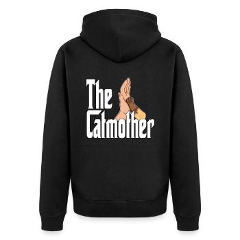 Cat Mom The Catmother Crazy Cat Mother Kitty Mommy - Unisex Premium Organic Zip Hoodie - black - Back - Nico (187cm)