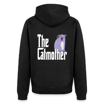 Maman chat La mère chat folle Chat Mère Kitty Maman - Veste à capuche bio Premium Unisexe - noir - Dos - Nico (187cm)