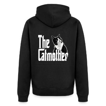 Chat Maman La Catmère Chat Folle Chat Mère Kitty Maman - Veste à capuche bio Premium Unisexe - noir - Dos - Nico (187cm)