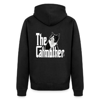 Chat Maman La Catmère Chat Folle Chat Mère Kitty Maman - Veste à capuche bio Premium Unisexe - noir - Dos - Nico (187cm)