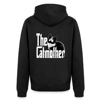 Chat Maman La Catmère Chat Folle Chat Mère Kitty Maman - Veste à capuche bio Premium Unisexe - noir - Dos - Nico (187cm)