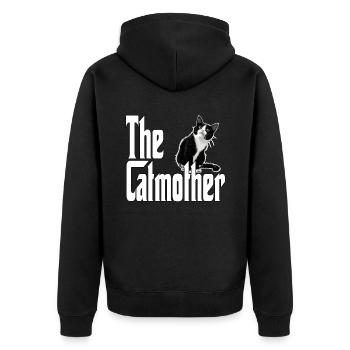 Cat Mom The Catmother Crazy Cat Mother Kitty Mommy - Unisex Premium Organic Zip Hoodie - black - Back - Nico (187cm)