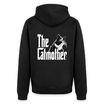 Chat Maman La Catmère Chat Folle Chat Mère Kitty Maman - Veste à capuche bio Premium Unisexe - noir - Dos - Nico (187cm)