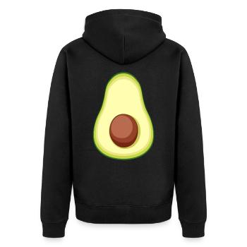 Avocado Costume Funny Halloween Gift Idea - Unisex Premium Organic Zip Hoodie - black - Back - Nico (187cm)