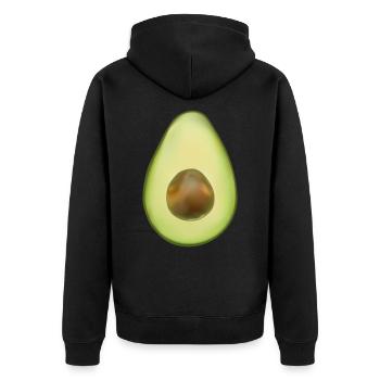 Avocado Costume Funny Halloween Gift Idea - Unisex Premium Organic Zip Hoodie - black - Back - Nico (187cm)