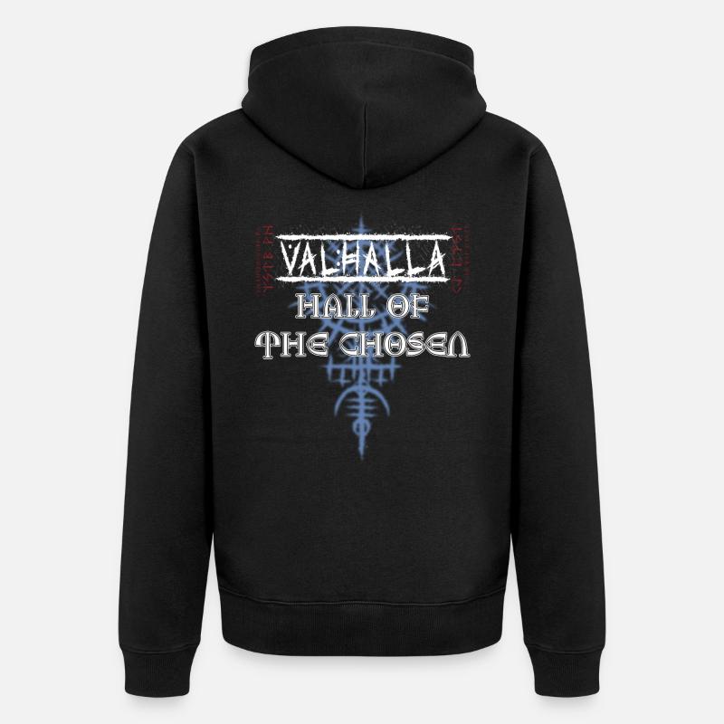 Valhalla - Salle des élus - Veste à capuche bio Premium Unisexe - noir