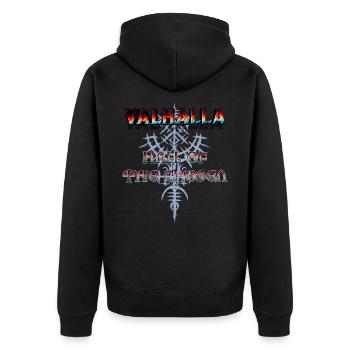 Valhalla - Salle des élus - Veste à capuche bio Premium Unisexe - noir - Dos - Nico (187cm)