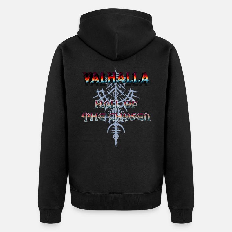 Valhalla - Salle des élus - Veste à capuche bio Premium Unisexe - noir