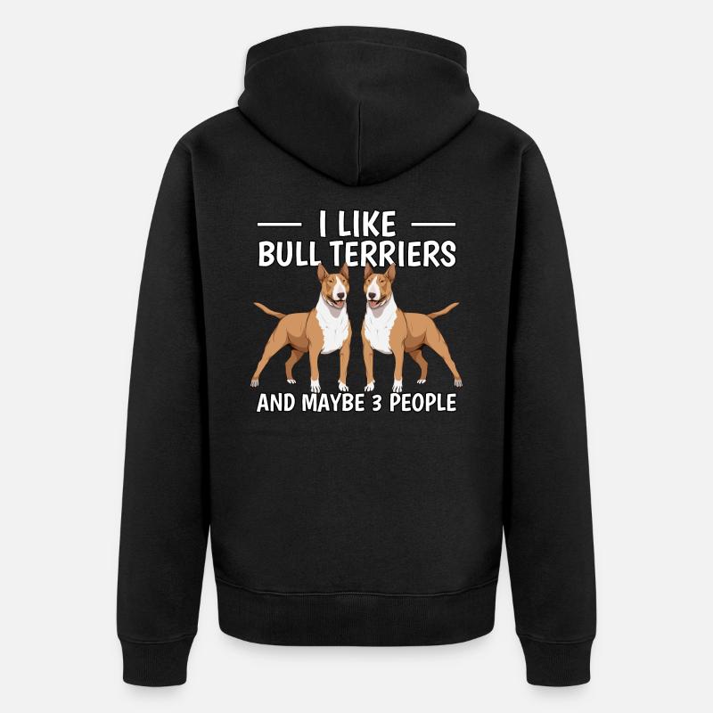 Bullterrier I Like Bull Terriers - Veste à capuche bio Premium Unisexe - noir
