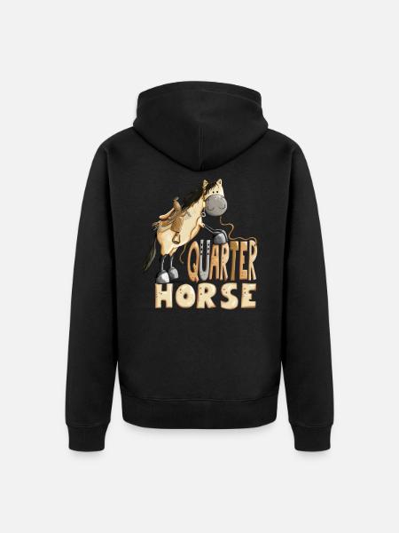Buckskin Quarter Horse - Unisex Premium Organic Zip Hoodie - black