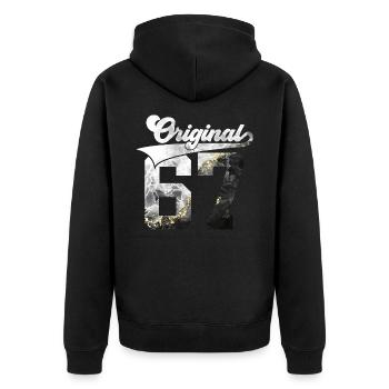 59TH BIRTHDAY 59 YEARS ORIGINAL 1967 - Unisex Premium Organic Zip Hoodie - black - Back - Nico (187cm)