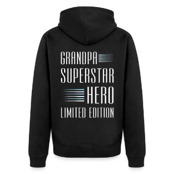 Grand-père en édition limitée disant - Veste à capuche bio Premium Unisexe - noir - Dos - Nico (187cm)
