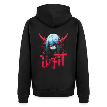 Anime Goth Girl Japanese Aesthetic Grunge Horror - Unisex Premium Organic Zip Hoodie - black - Back - Nico (187cm)
