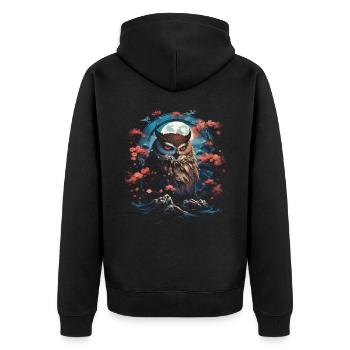 Majesty Fantasy Artwork Japan Art - Unisex Premium Organic Zip Hoodie - black - Back - Nico (187cm)