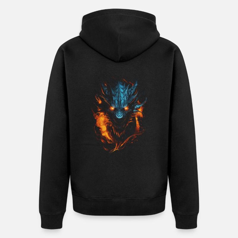 Dragon Jeu de rôle Dragon - Veste à capuche bio Premium Unisexe - noir